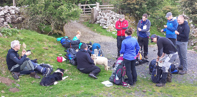 Duke of Edinburgh Award leaders taking a break