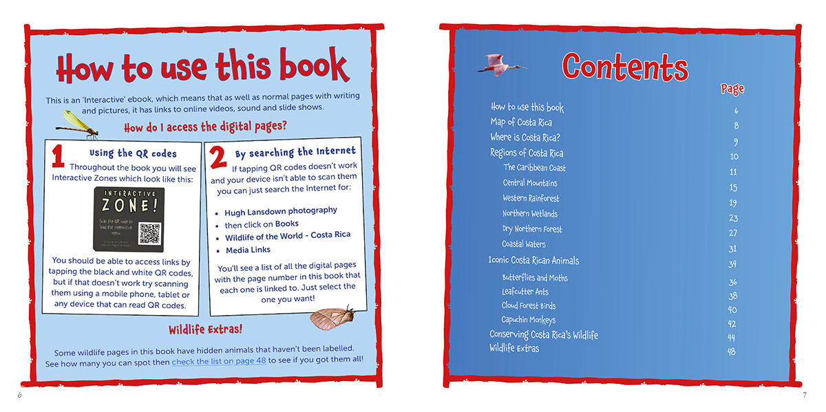 How to Use and Contents of Wildlife of the World - Costa Rica by Hugh Lansdown