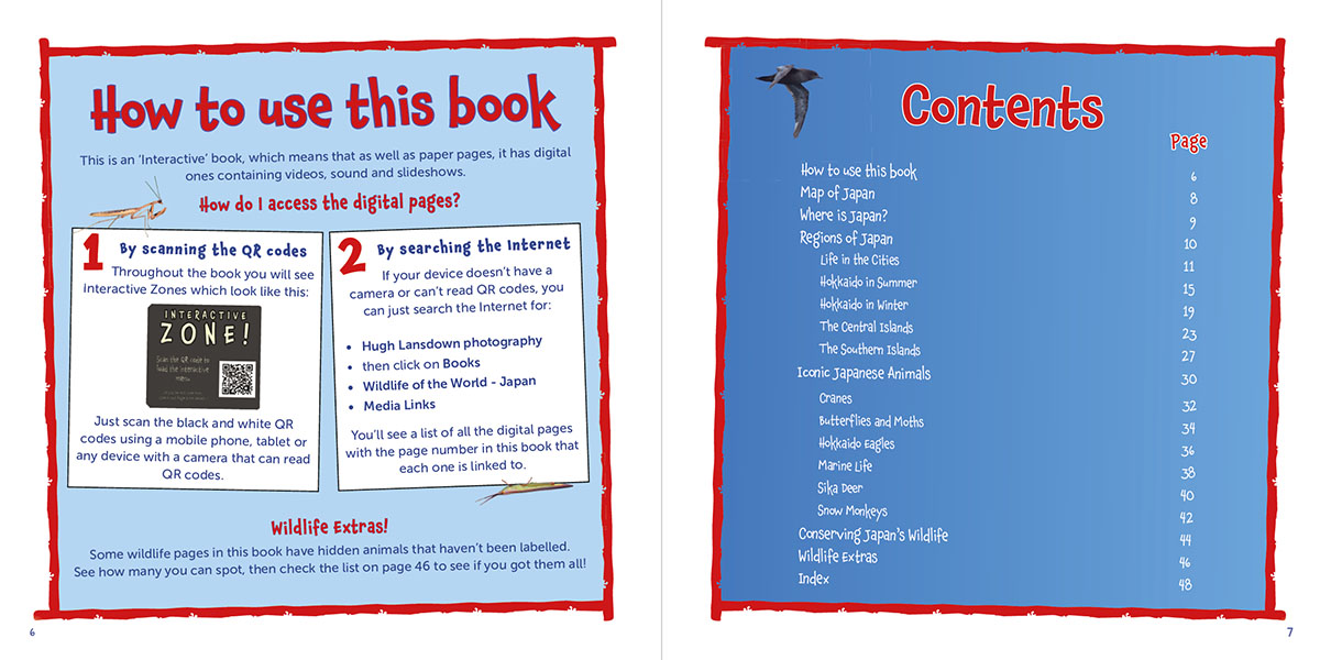 How to Use and Contents of Wildlife of the World: Japan by Hugh Lansdown